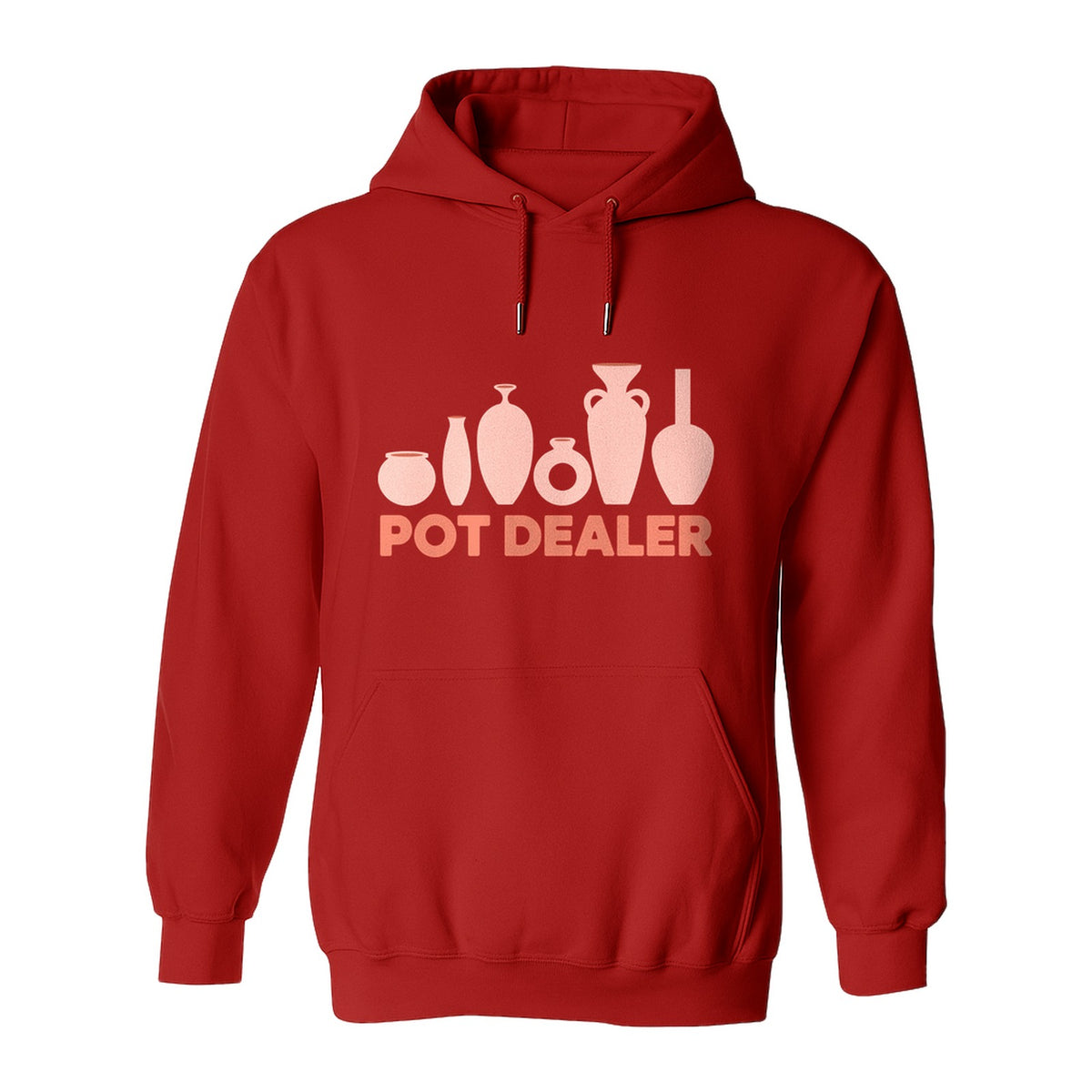 Pot Dealer Hoodie, Funny Pottery Artist Pullover with Ceramic Vessels for Ceramicists and Clay Crafters