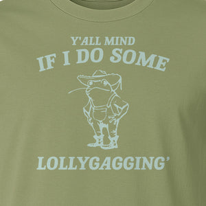 Frog T-Shirt, Y'all Mind If I Do Some Lollygagging Retro Funny Graphic Tee