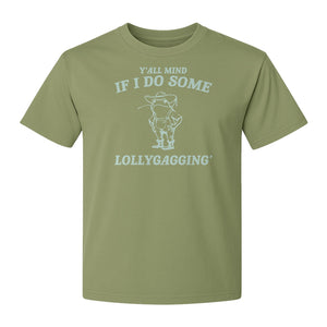 Frog T-Shirt, Y'all Mind If I Do Some Lollygagging Retro Funny Graphic Tee