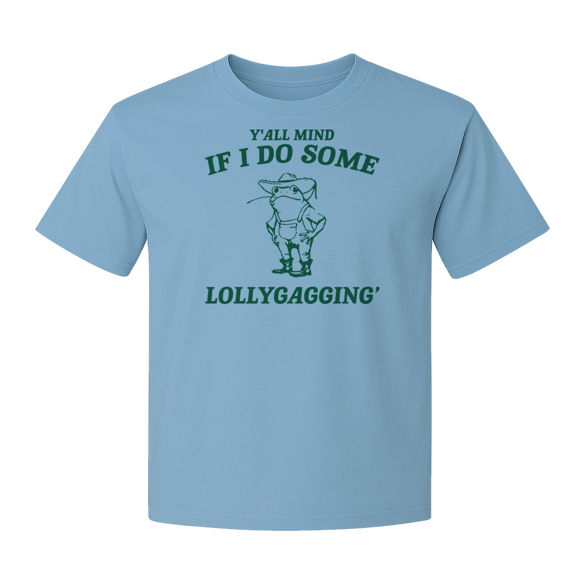 Frog T-Shirt, Y'all Mind If I Do Some Lollygagging Retro Funny Graphic Tee
