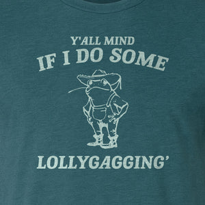 Frog T-Shirt, Y'all Mind If I Do Some Lollygagging Retro Funny Graphic Tee