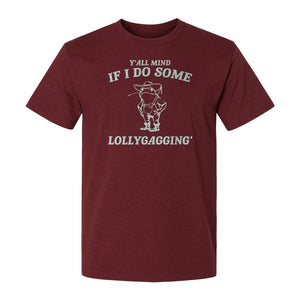 Frog T-Shirt, Y'all Mind If I Do Some Lollygagging Retro Funny Graphic Tee