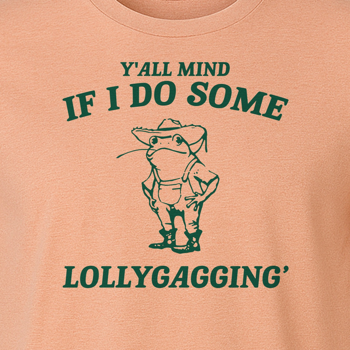 Frog T-Shirt, Y'all Mind If I Do Some Lollygagging Retro Funny Graphic Tee