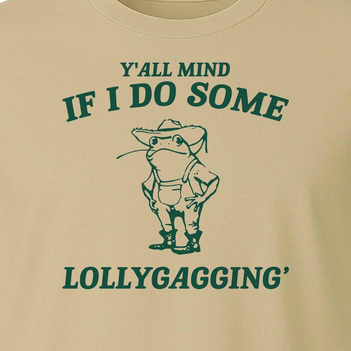 Frog T-Shirt, Y'all Mind If I Do Some Lollygagging Retro Funny Graphic Tee
