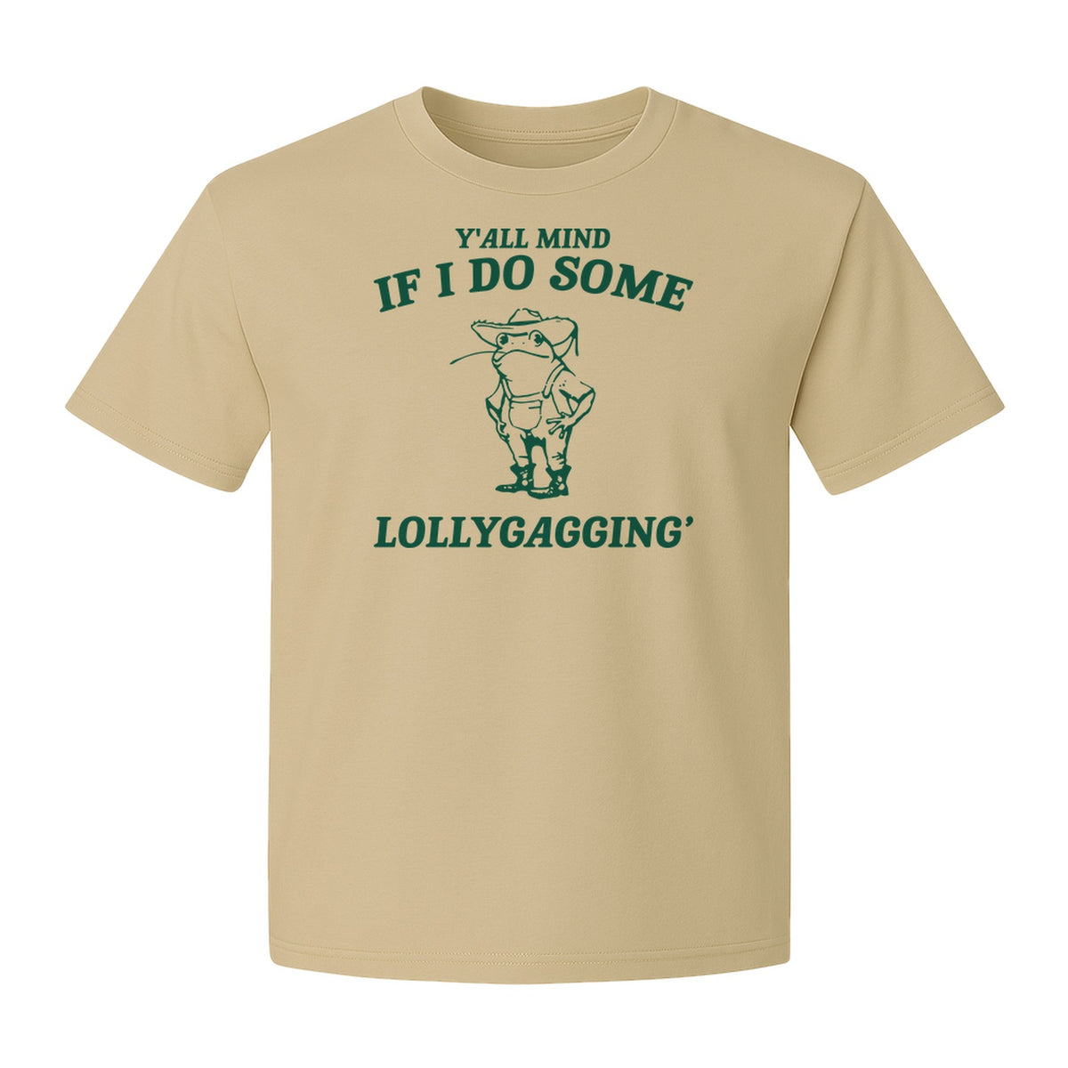 Frog T-Shirt, Y'all Mind If I Do Some Lollygagging Retro Funny Graphic Tee