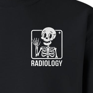 Radiology Sweatshirt, Skeleton X-Ray Pocket Design for Rad Techs and Radiographers