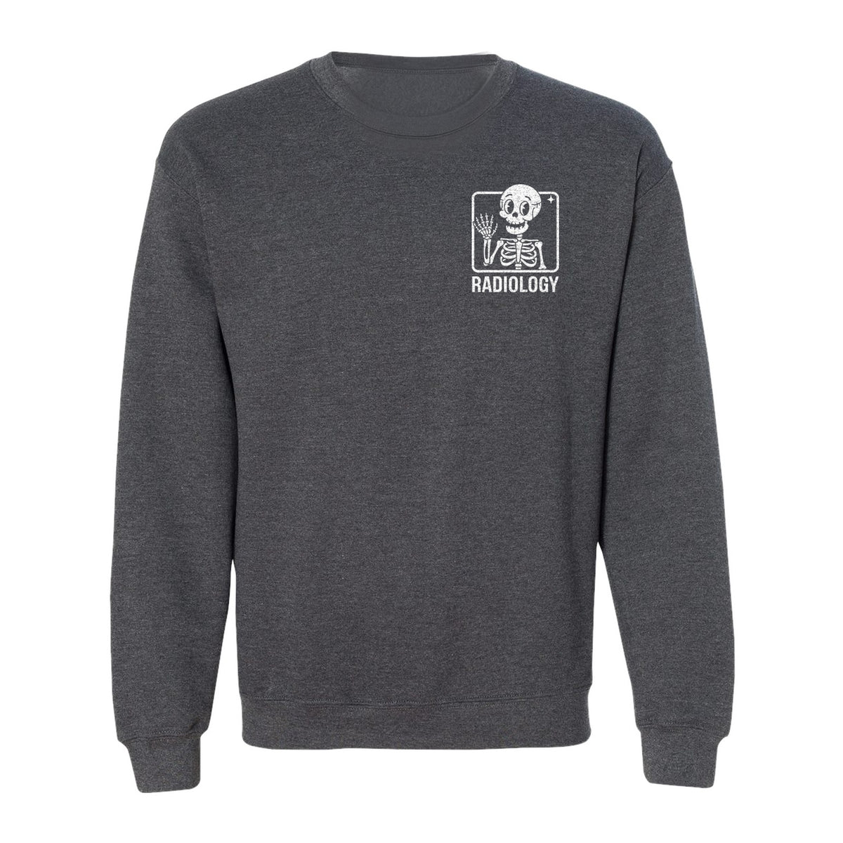 Radiology Sweatshirt, Skeleton X-Ray Pocket Design for Rad Techs and Radiographers