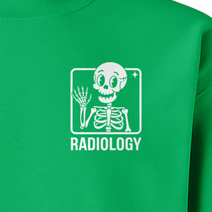 Radiology Sweatshirt, Skeleton X-Ray Pocket Design for Rad Techs and Radiographers