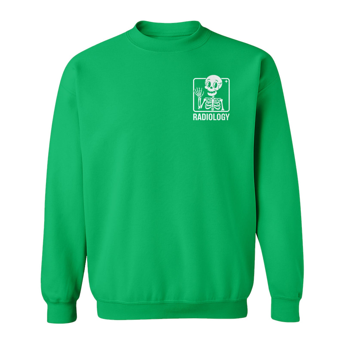 Radiology Sweatshirt, Skeleton X-Ray Pocket Design for Rad Techs and Radiographers