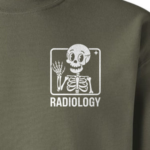 Radiology Sweatshirt, Skeleton X-Ray Pocket Design for Rad Techs and Radiographers