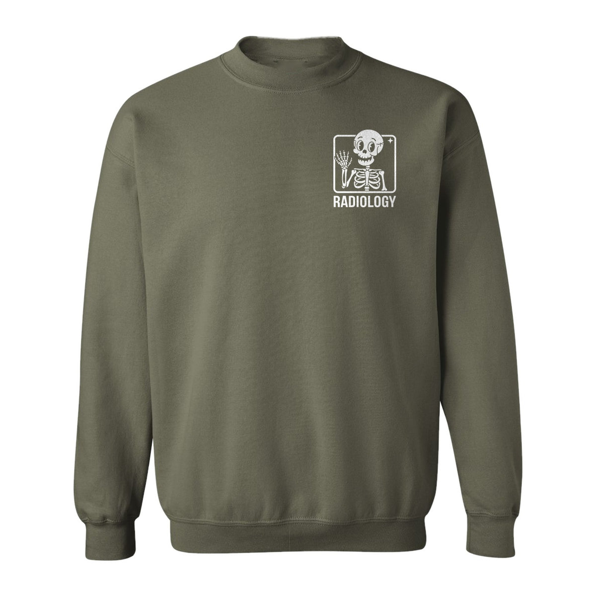 Radiology Sweatshirt, Skeleton X-Ray Pocket Design for Rad Techs and Radiographers