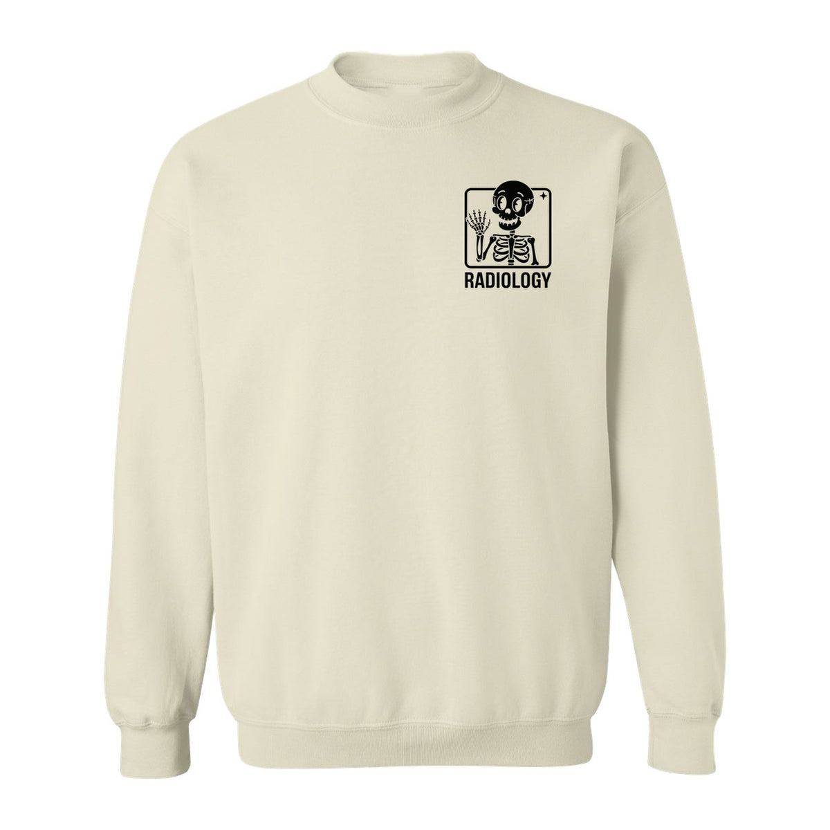 Radiology Sweatshirt, Skeleton X-Ray Pocket Design for Rad Techs and Radiographers