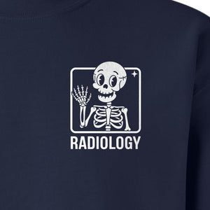 Radiology Sweatshirt, Skeleton X-Ray Pocket Design for Rad Techs and Radiographers