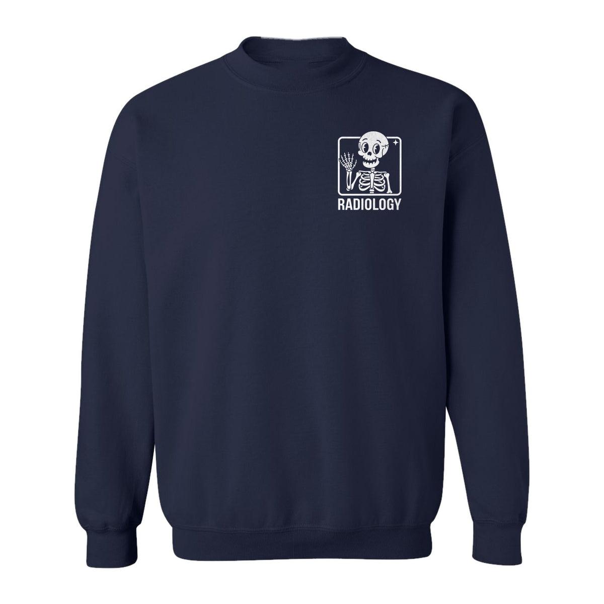 Radiology Sweatshirt, Skeleton X-Ray Pocket Design for Rad Techs and Radiographers