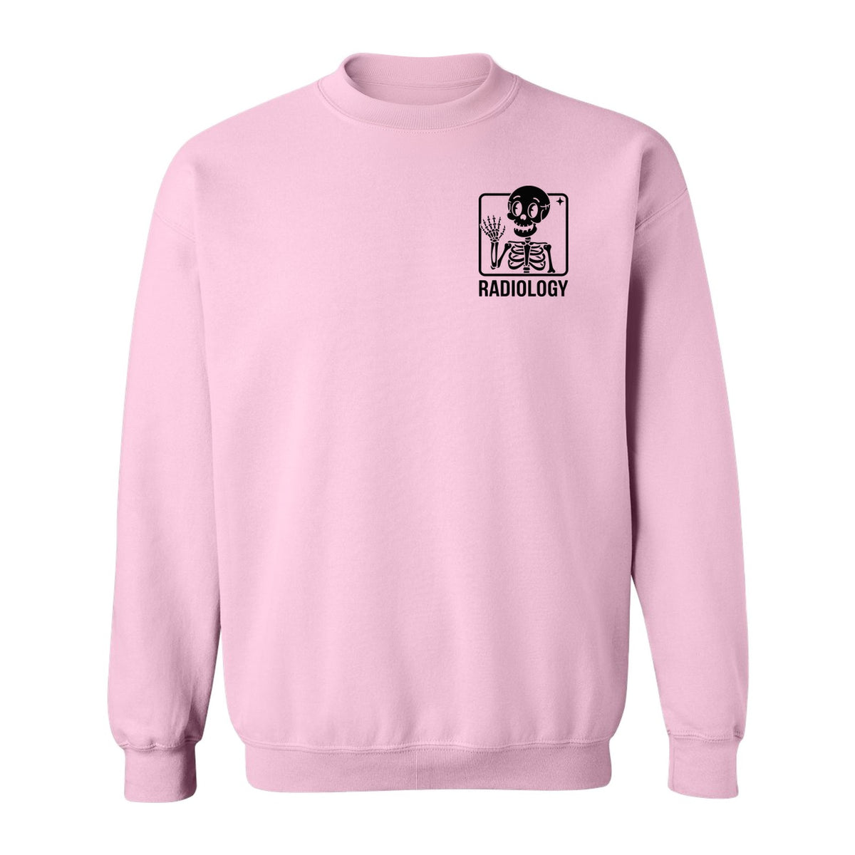 Radiology Sweatshirt, Skeleton X-Ray Pocket Design for Rad Techs and Radiographers