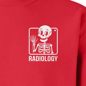 Radiology Sweatshirt, Skeleton X-Ray Pocket Design for Rad Techs and Radiographers