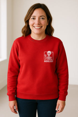 Radiology Sweatshirt, Skeleton X-Ray Pocket Design for Rad Techs and Radiographers