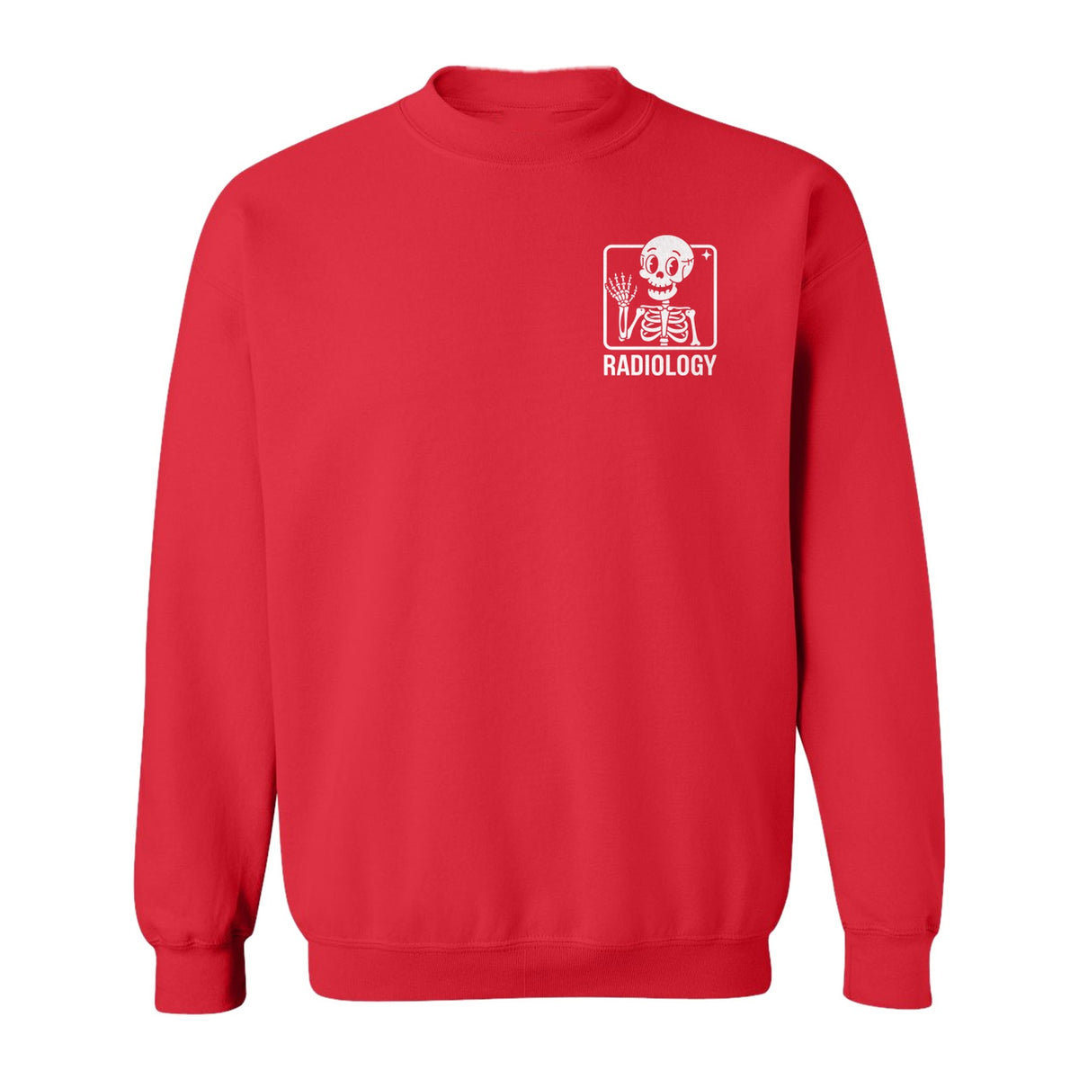 Radiology Sweatshirt, Skeleton X-Ray Pocket Design for Rad Techs and Radiographers