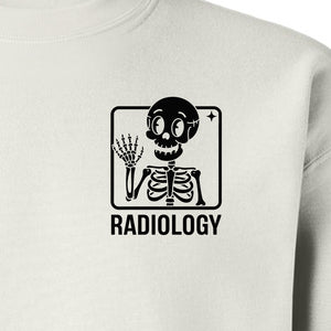 Radiology Sweatshirt, Skeleton X-Ray Pocket Design for Rad Techs and Radiographers