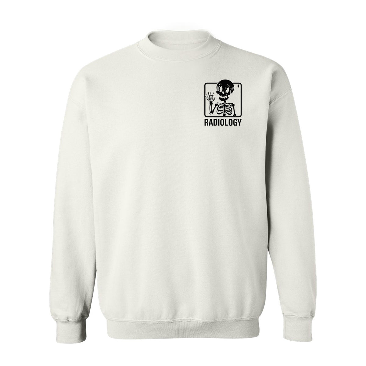 Radiology Sweatshirt, Skeleton X-Ray Pocket Design for Rad Techs and Radiographers
