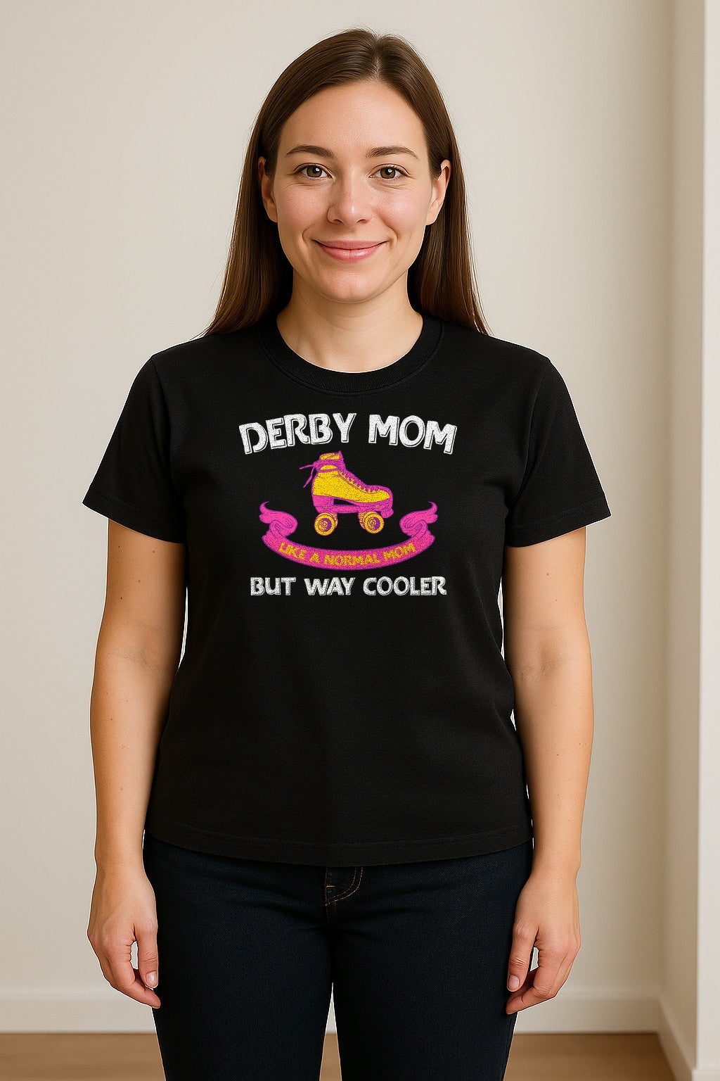 Roller Derby Mom T-Shirt, Way Cooler Skate Graphic Gift for Skating Moms and Rink Fans