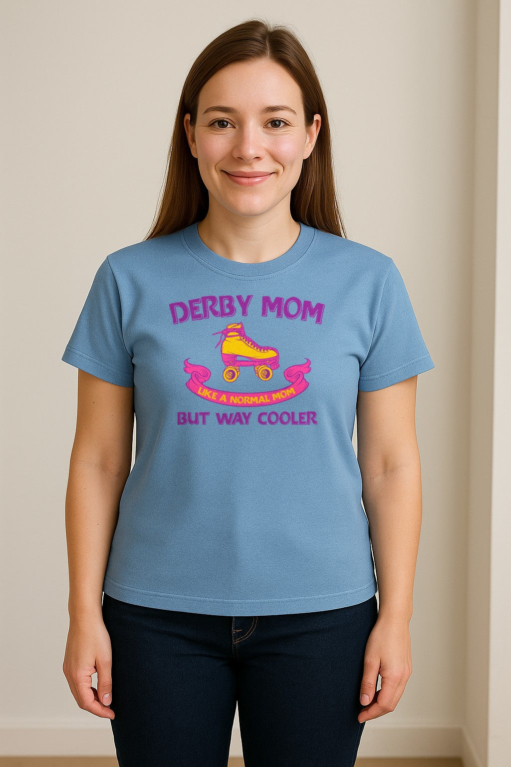 Roller Derby Mom T-Shirt, Way Cooler Skate Graphic Gift for Skating Moms and Rink Fans