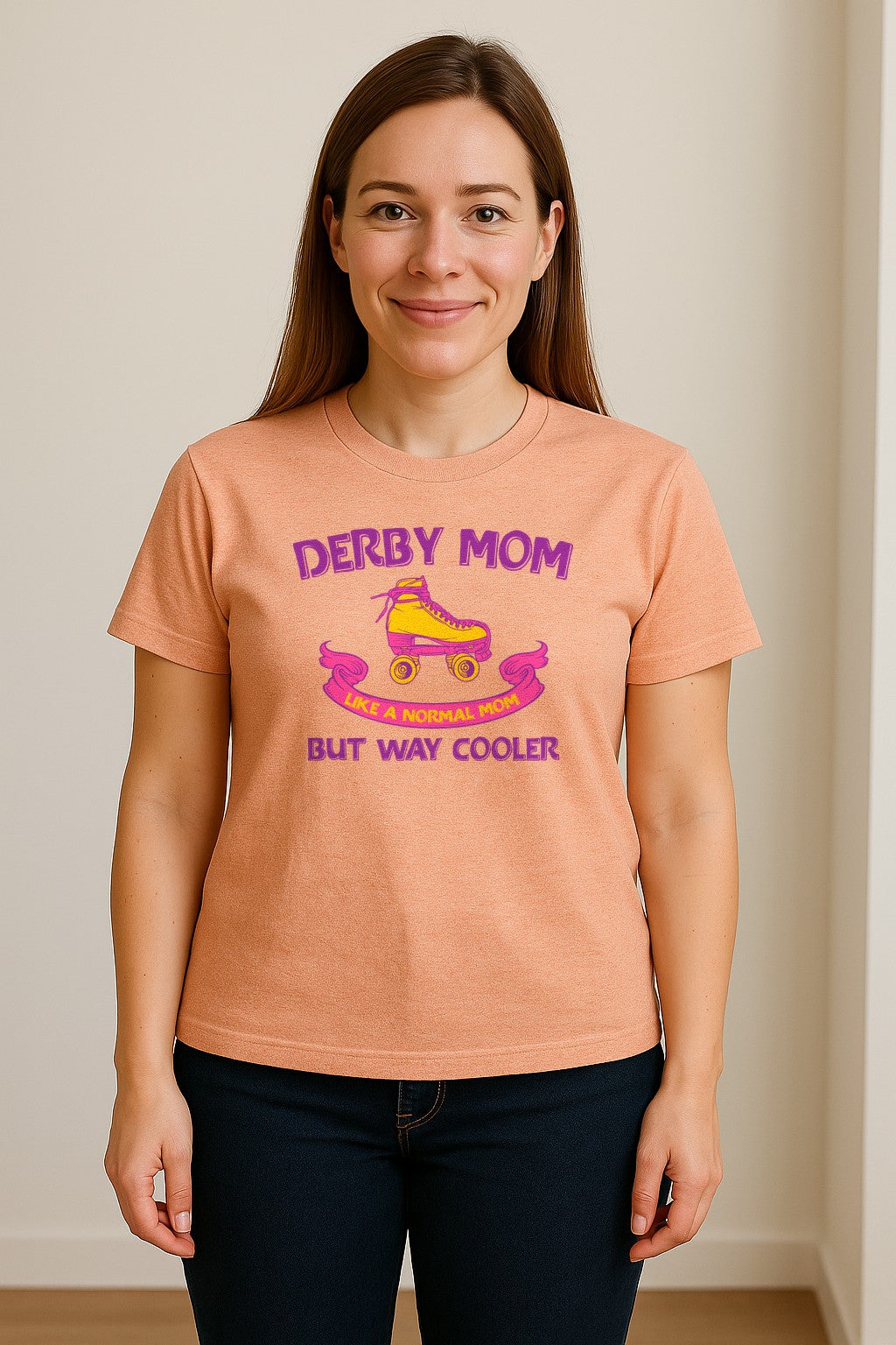 Roller Derby Mom T-Shirt, Way Cooler Skate Graphic Gift for Skating Moms and Rink Fans