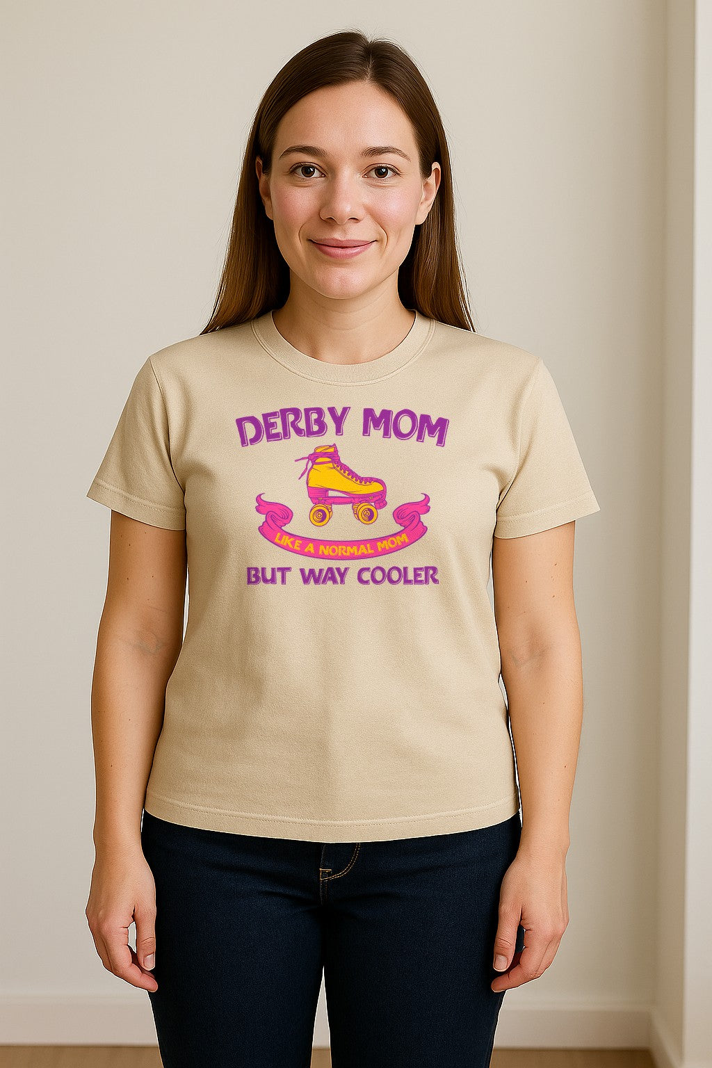 Roller Derby Mom T-Shirt, Way Cooler Skate Graphic Gift for Skating Moms and Rink Fans