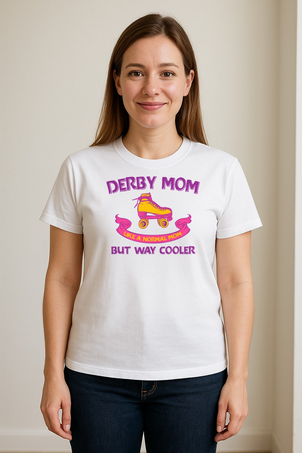 Roller Derby Mom T-Shirt, Way Cooler Skate Graphic Gift for Skating Moms and Rink Fans