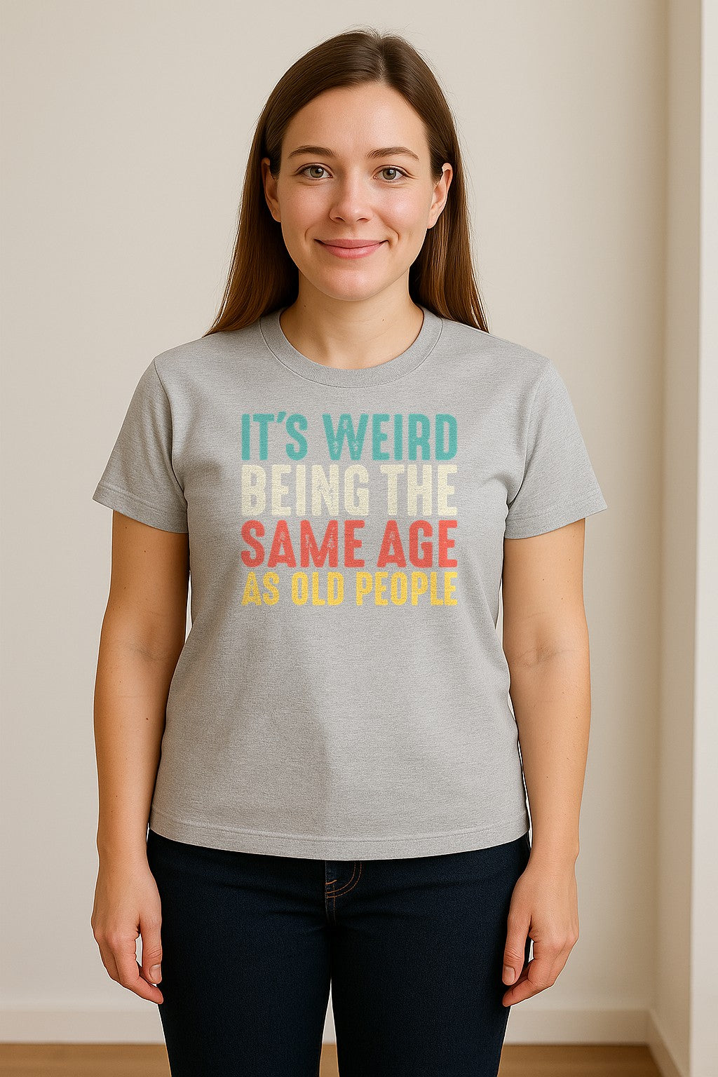 Funny Birthday T-Shirt, It's Weird Being the Same Age as Old People Milestone Gag Gift