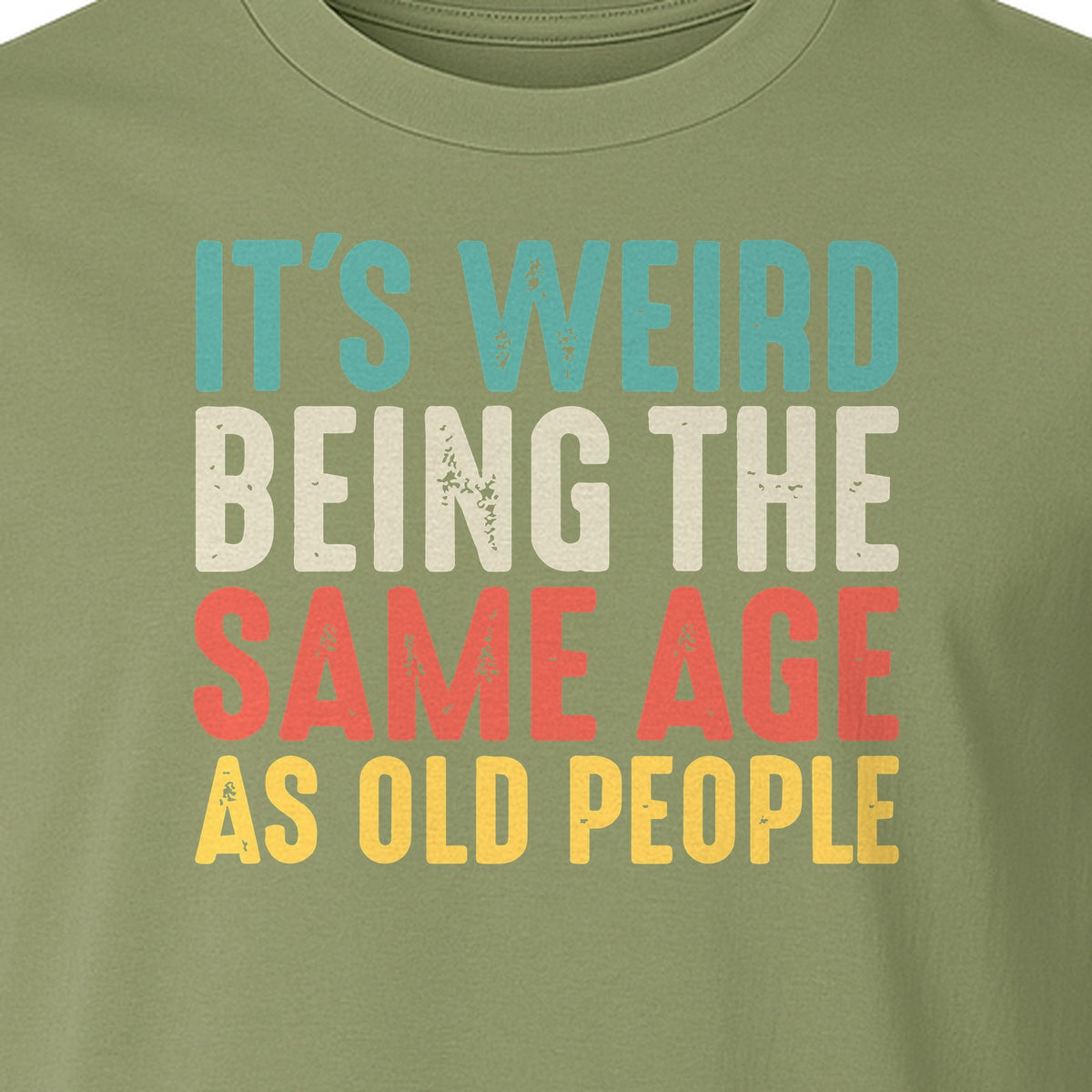 Funny Birthday T-Shirt, It's Weird Being the Same Age as Old People Milestone Gag Gift