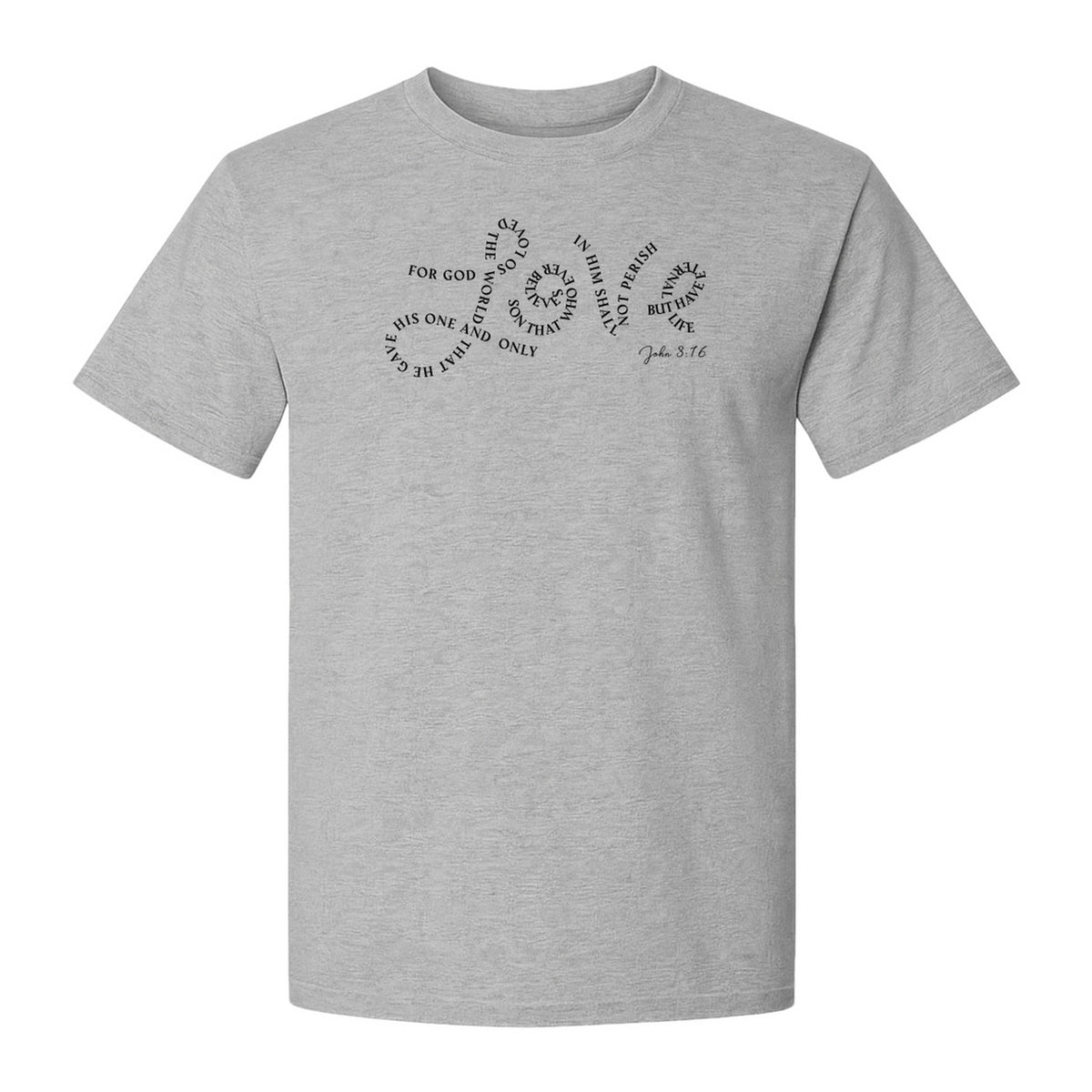 Christian T-Shirt, John 3:16 Love Scripture Design for Women, Moms and Faith Gifts