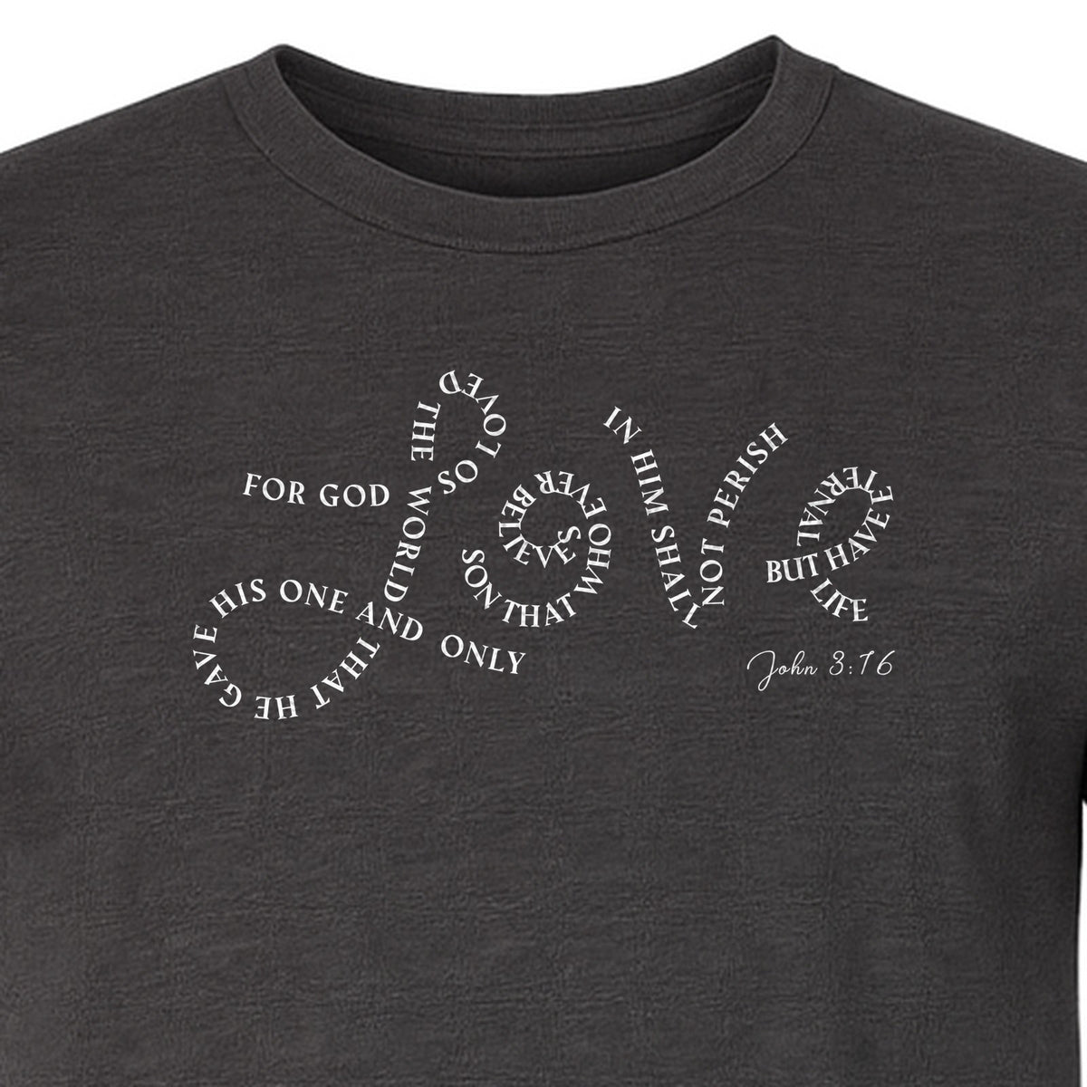 Christian T-Shirt, John 3:16 Love Scripture Design for Women, Moms and Faith Gifts