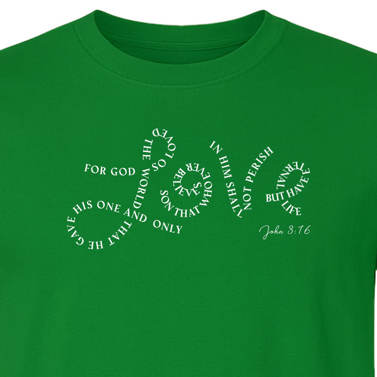 Christian T-Shirt, John 3:16 Love Scripture Design for Women, Moms and Faith Gifts