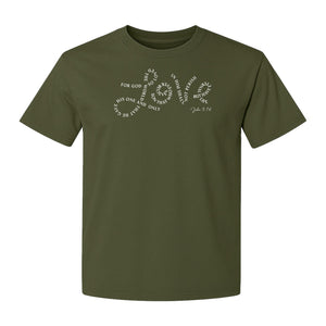 Christian T-Shirt, John 3:16 Love Scripture Design for Women, Moms and Faith Gifts