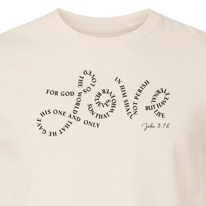 Christian T-Shirt, John 3:16 Love Scripture Design for Women, Moms and Faith Gifts