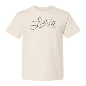 Christian T-Shirt, John 3:16 Love Scripture Design for Women, Moms and Faith Gifts