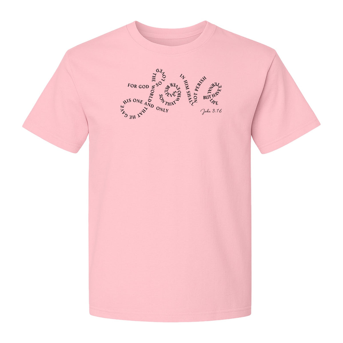 Christian T-Shirt, John 3:16 Love Scripture Design for Women, Moms and Faith Gifts