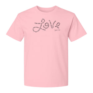 Christian T-Shirt, John 3:16 Love Scripture Design for Women, Moms and Faith Gifts