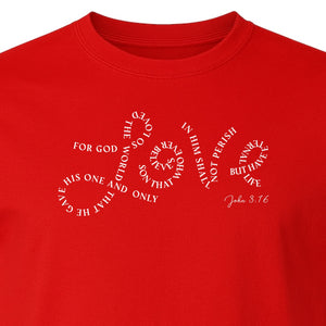 Christian T-Shirt, John 3:16 Love Scripture Design for Women, Moms and Faith Gifts