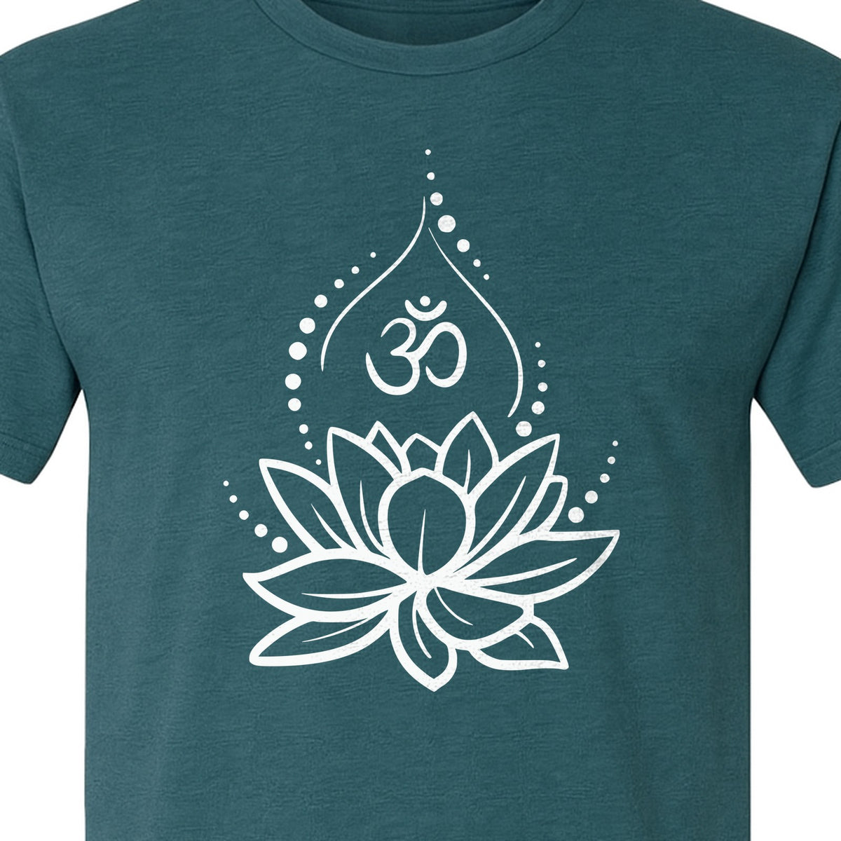 Yoga T-Shirt, Lotus Om Meditation Design for Mindfulness Practice and Spiritual Gifts