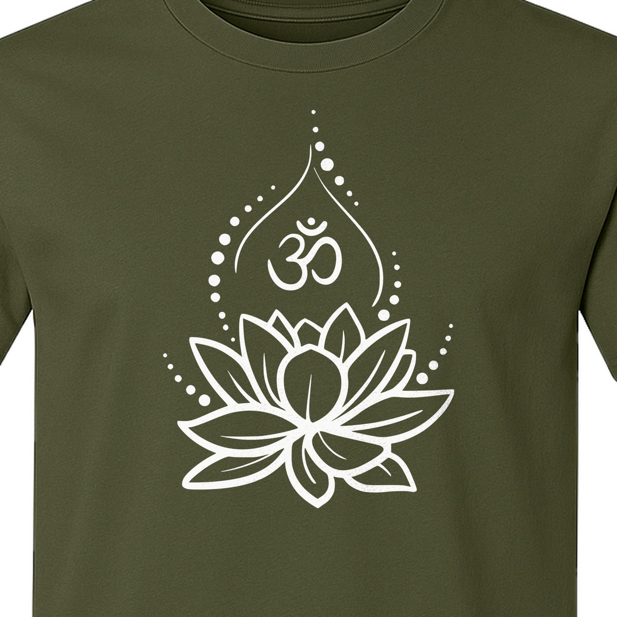 Yoga T-Shirt, Lotus Om Meditation Design for Mindfulness Practice and Spiritual Gifts