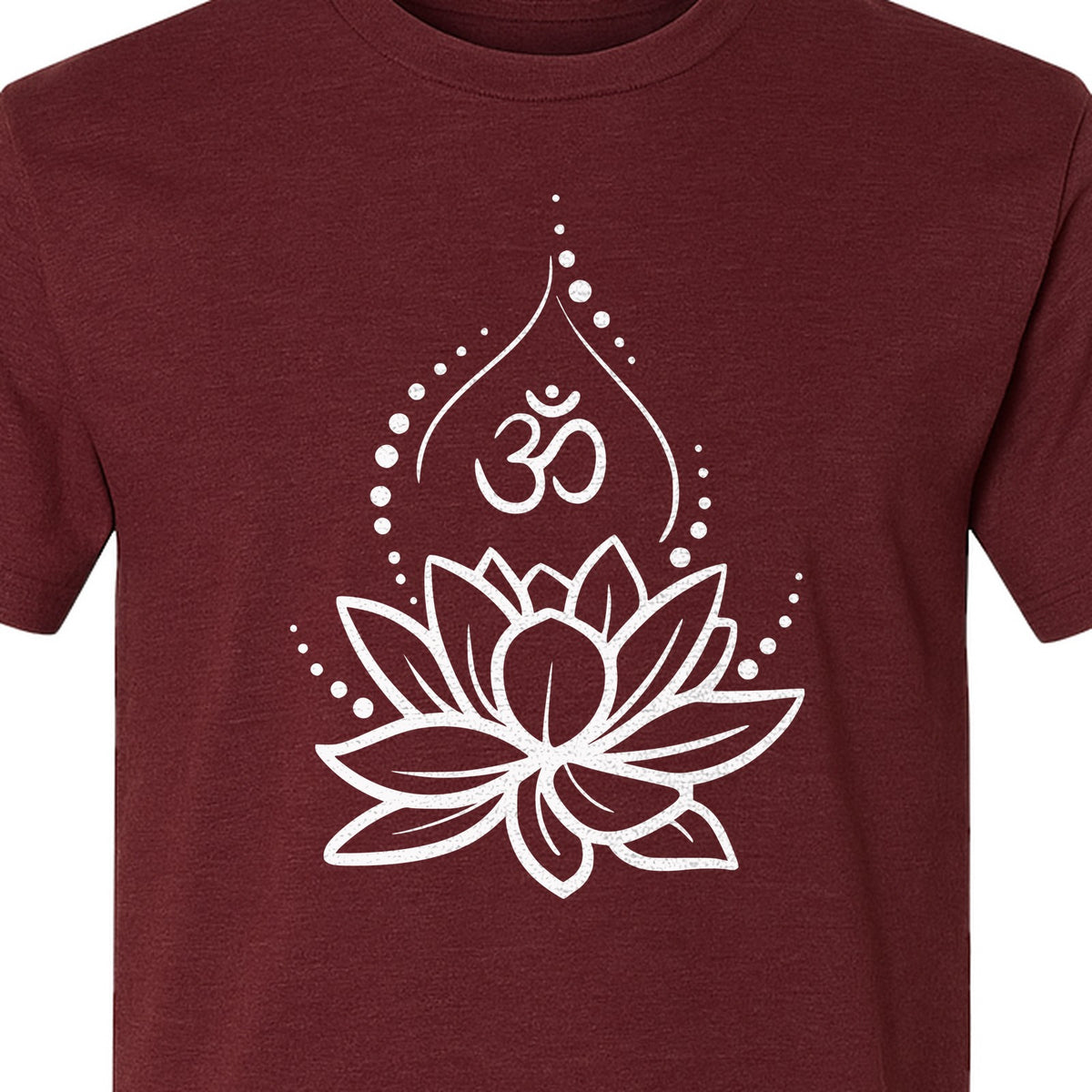 Yoga T-Shirt, Lotus Om Meditation Design for Mindfulness Practice and Spiritual Gifts
