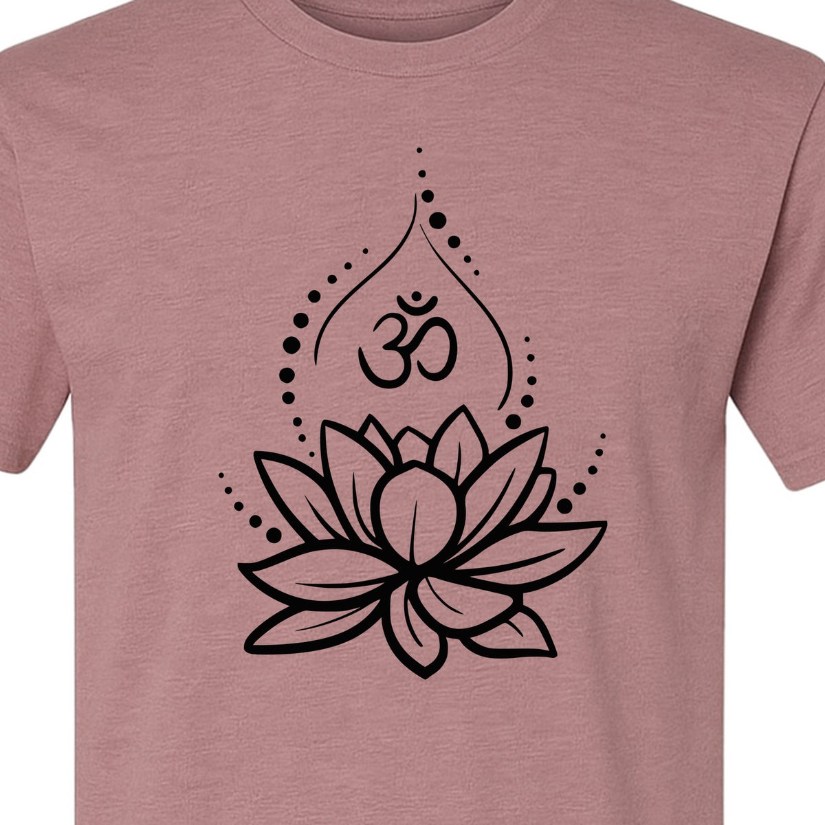 Yoga T-Shirt, Lotus Om Meditation Design for Mindfulness Practice and Spiritual Gifts