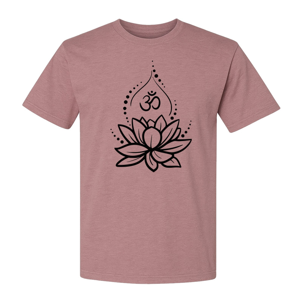 Yoga T-Shirt, Lotus Om Meditation Design for Mindfulness Practice and Spiritual Gifts