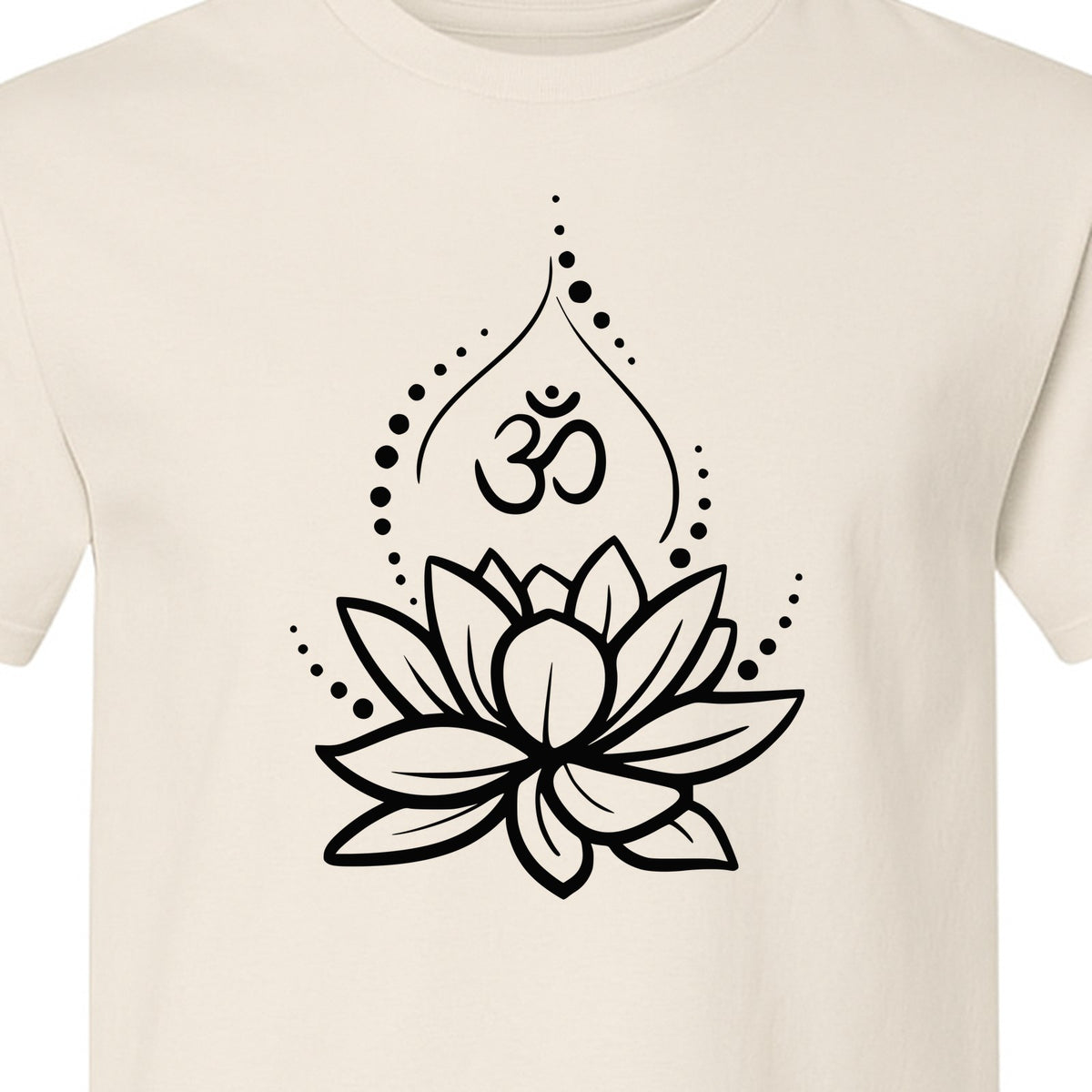 Yoga T-Shirt, Lotus Om Meditation Design for Mindfulness Practice and Spiritual Gifts