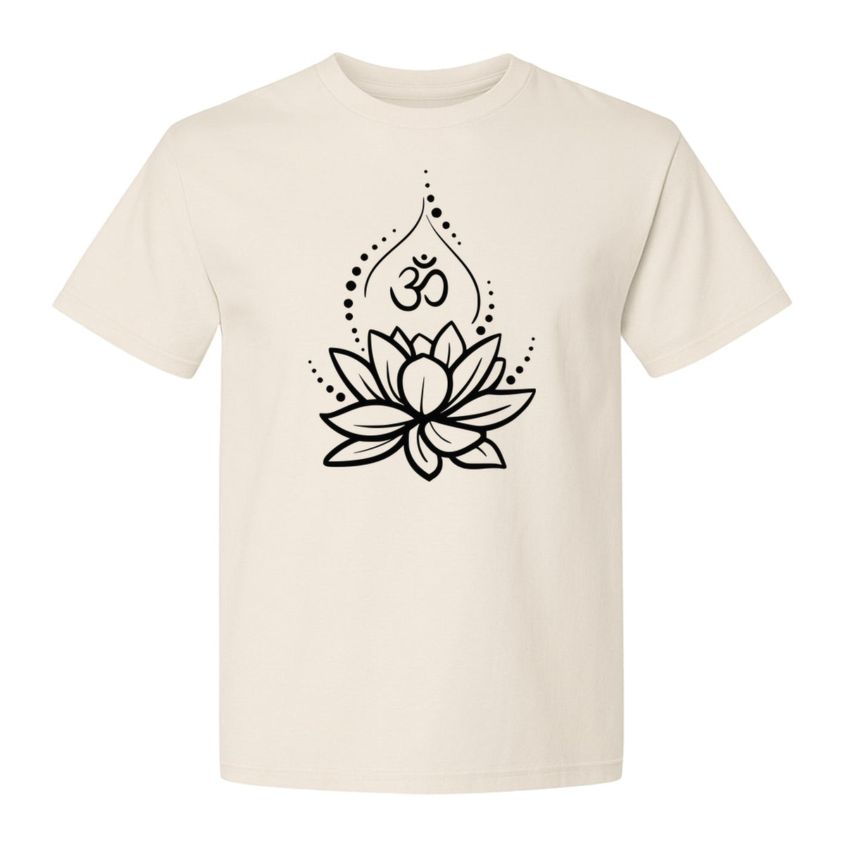 Yoga T-Shirt, Lotus Om Meditation Design for Mindfulness Practice and Spiritual Gifts