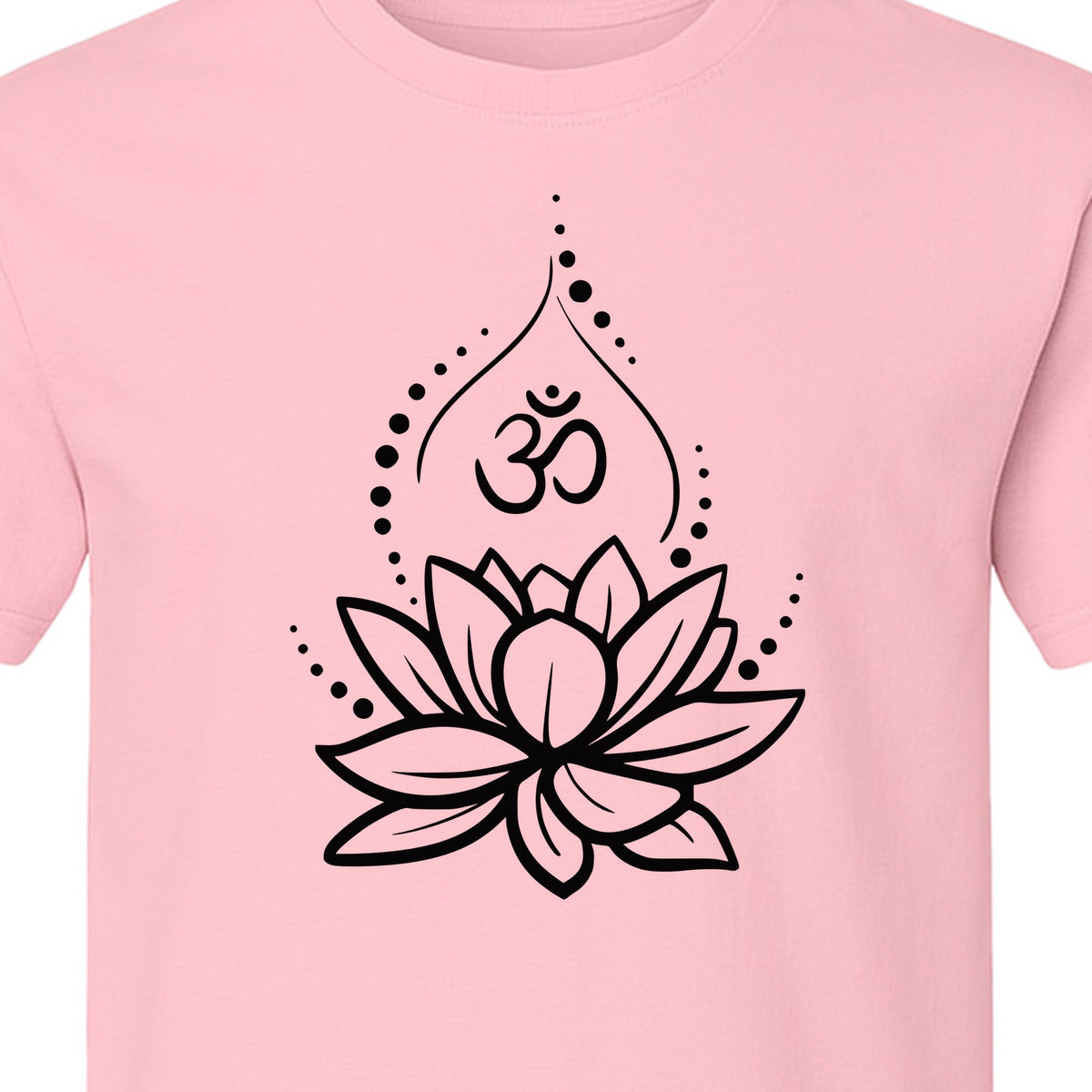 Yoga T-Shirt, Lotus Om Meditation Design for Mindfulness Practice and Spiritual Gifts