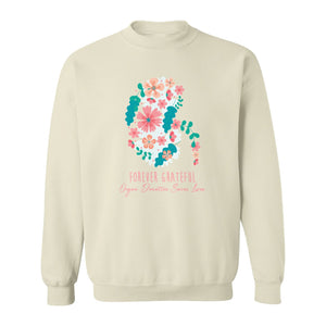 Kidney Transplant Sweatshirt, Forever Grateful Floral Organ Donation Awareness Crewneck