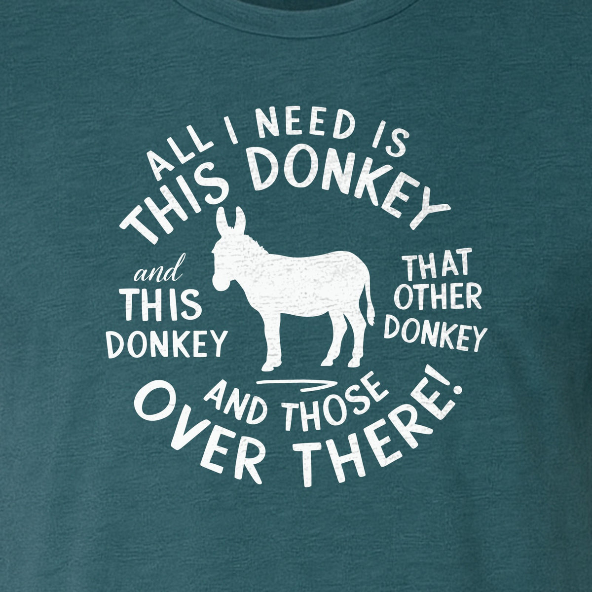 All I Need Is This Donkey T-Shirt, Funny Farm Animal Graphic for Mule and Ranch Lovers